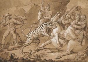 La Chasse Au Leopard by Conrad Martin Metz