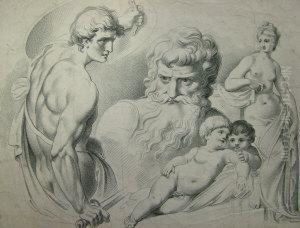 Zeus, Studies After The Antique by Conrad Martin Metz