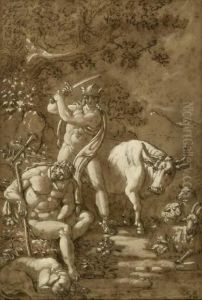 Merkur Und Argus by Conrad Martin Metz