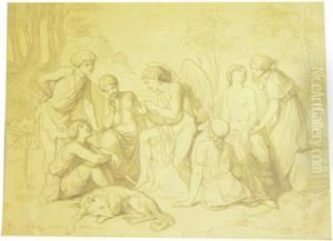 Cupido Con Astanti Devoti