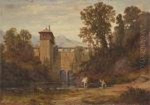 Landscape With Two Bathers Near A Bridge