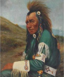 Portrait Of A Seated Warrior by Henry Metzger