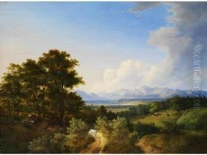 Landschaftspartie Am Tegernsee by Kilian Metzinger