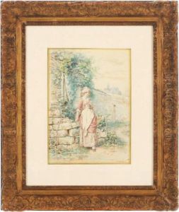 A Maiden By A Well by Emile Pierre Metzmacher