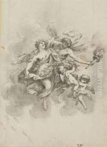 Etude De Plafond: Flore Et Zephyr - view 1