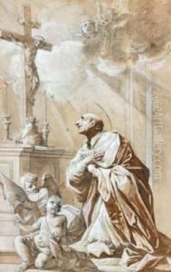 Saint Charles Borromee by Vincenzo Meucci