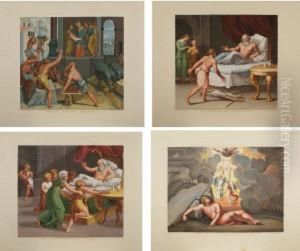 4 Incisioni In Rame by Joseph Charles Meulemeester