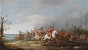 A Mounted Skirmish From The Time Of The Thirty Years' War by Pieter Meulenaer