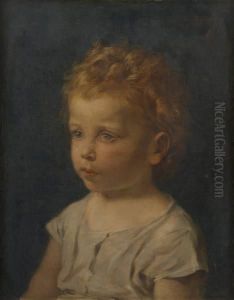 Portrait De Jeune Enfant by Constantin Meunier