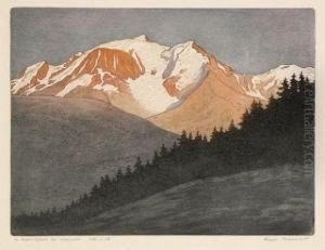 Le Mont Blanc Au Crepuscule by Henri Georges Jean Isidore Meunier