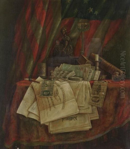 Tabletop Still Life With Money And Documents - view 1