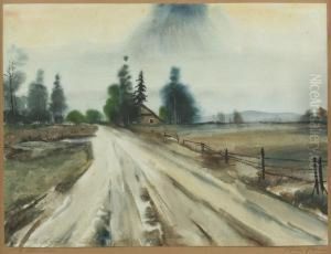 Landschaft Mit Feldweg by Ernst Meurer