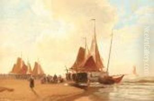 Fischerboote Amstrand by Hermann Mevius