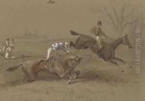 Incidents On The Steeple Chase by Thomas Hillier Mew