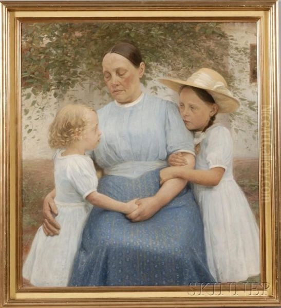 Portrait Of A Mother And Two Children - view 1