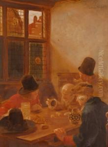 Men Playingdice In A Tavern by Claus Meyer