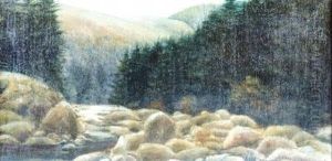 Romantische Darstellung Einer Weiten Felslandschaft Romantische Darstellung Einer Weiten Felslandschaft