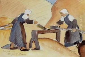 Les Teilleuses De Lin by Jacob de Haan
