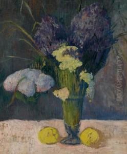 Nature Morte Aux Lilas, Boule De Neige Et Citrons by Jacob de Haan