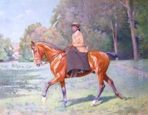 Amazone Dans Un Parc by Emile Meyer