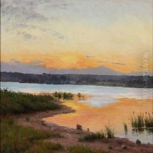 Fiord Landscape At Sunset
