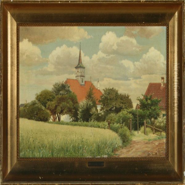 Summer Landscape At A Church - view 1