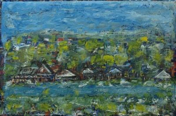 Moderne Flusslandschaft Mit Hausern - view 1