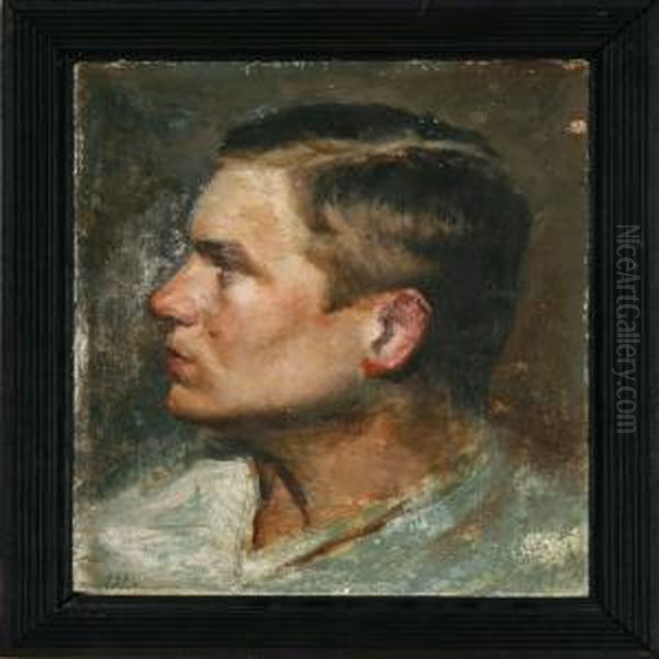 An Young Man Portrayed En Profile - view 1