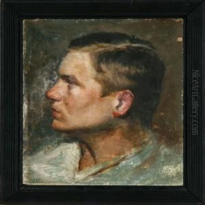 An Young Man Portrayed En Profile