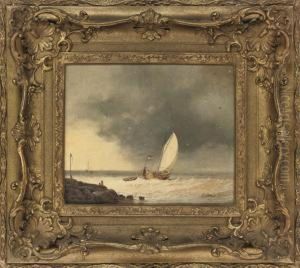 A Stormy Landing by F. Meyer