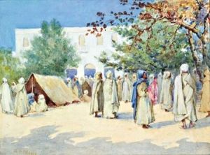 Foule Aux Abords De La Villa Blanche