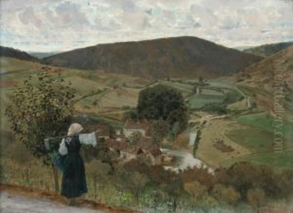 A Farmworker Overlooking Wertheim - view 1