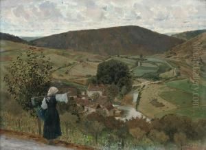 A Farmworker Overlooking Wertheim by Meyer, Hans