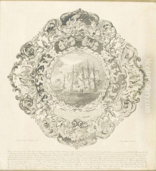A Silver Plateau Dedicated To Captain Sir P.b.v. Broke, Bt., After The Capture Of The Chesapeake - view 1