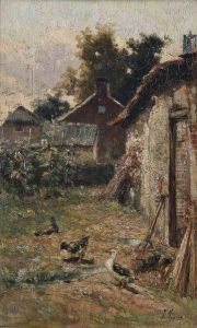 Eenden Op Het Erf by Isidore Meyer