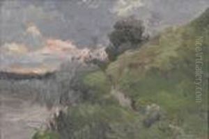 Studie Voor Bergachtig Landschap by Isidore Meyer