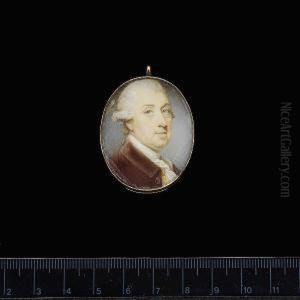 A Gentleman, Wearing Brown Coat, Yellow Waistcoat, Frilled White Chemise, Stock And Powdered Wig Worn A Gentleman, Wearing Brown Coat, Yellow Waistcoat, Frilled White Chemise, Stock And Powdered Wig Worn