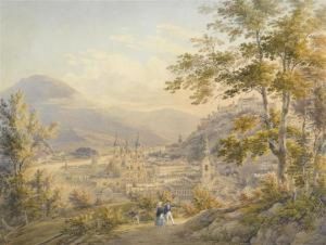 View Of Salzburg by Johann Jakob Meyer