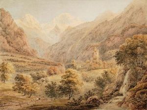 Blick Auf Die Burgruine Unspunnen Bei Interlaken by Johann Jakob Meyer