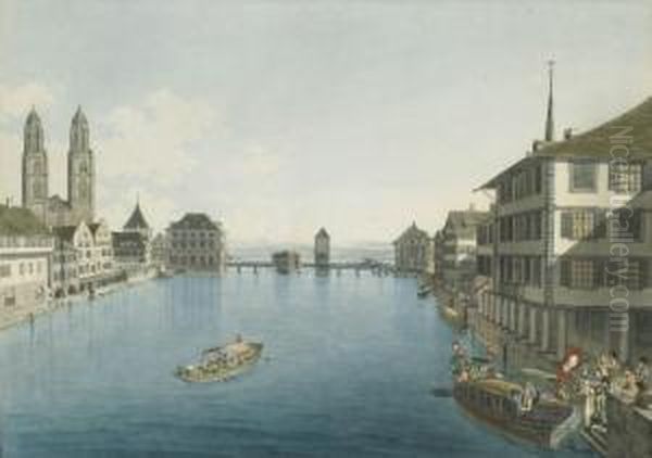 Vue Prise De L'auberge De L'epee A Zurich - view 1