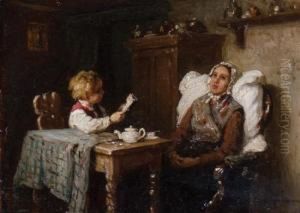 Reading To Mother by Meyer Georg von Bremen