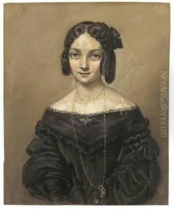 Portrait Auguste Benda by Friedrich Edouard Meyerheim