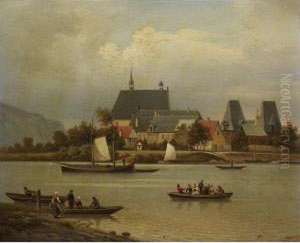 Die Insel Niederwerth Bei Koblenz (the Island Of Niederwerth On The Rhine, Near Koblenz) - view 1