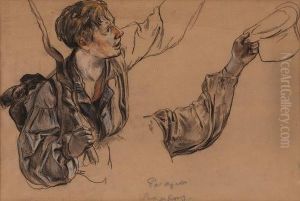 Entwurf Fur Ein Wandgemalde by Paul Friedrich Meyerheim