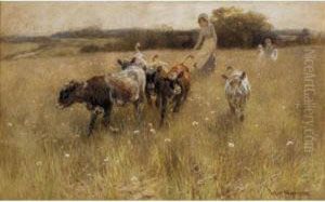 Changing Pasture by Robert Gustave Meyerheim