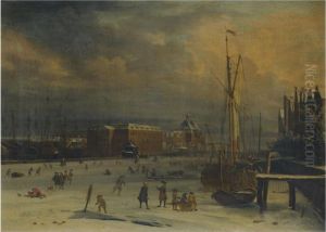 Amsterdam, A View Of The 's Lands Zeemagazijn In Winter