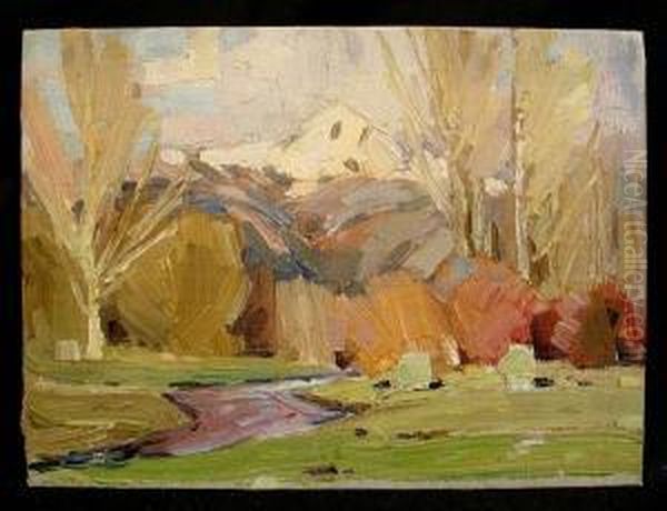 A Taos Landscape With A Stream, Circa 1929 - view 1