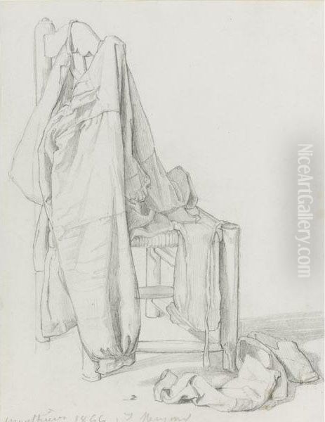 Study Of Clothing Draped On A Chair - view 1