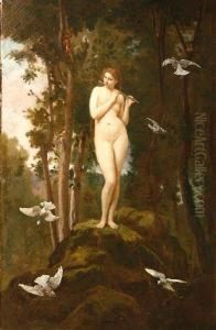 A Nymph Of The Woods by Jules Joseph Meynier
