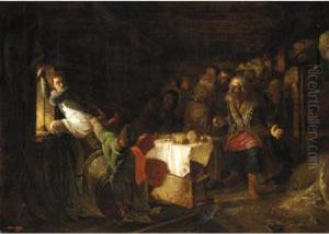 Grisha Makes His Escape by Grigorievich Grigori Miasoyedov